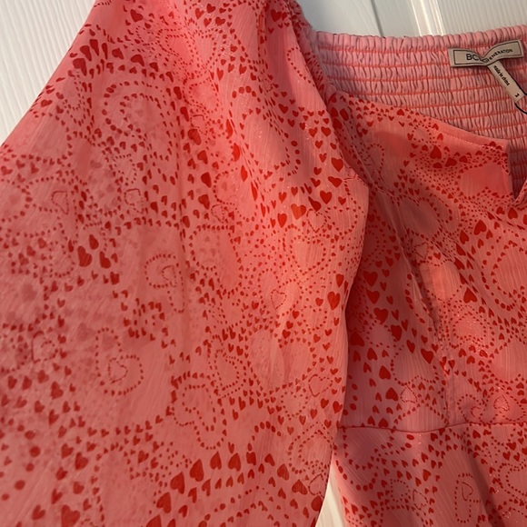 NWT BCBGeneration Heart A Line Smocked square neck Dress M - Picture 6 of 7